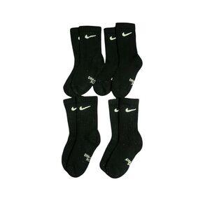 Nike socks. Black and white. Preschool. 4 pair. No holes, just wear on a few.